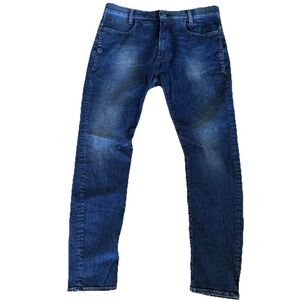 G-Star Raw Denim Jeans‎ Mens 34x28 Blue D-Staq 3D Slim Fit Dark Wash Moto Y2K